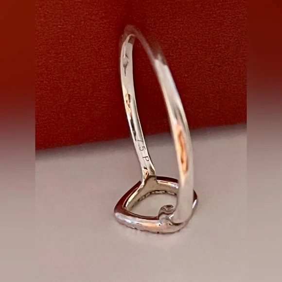 Monica Vinader Riva Mini Kite Diamond Ring Sterling Silver Size 7.5 - Picture 4 of 5